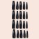 Patching nails, 24 pcs, ballerina shape, black color