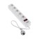 Luazon Lighting network filter, 5 outlets, 0.5 m, 2200 W, 3 x 0.75 mm2, 10 A, 220 V, white