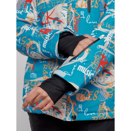 Ski jacket female winter, size 46, blue color-10