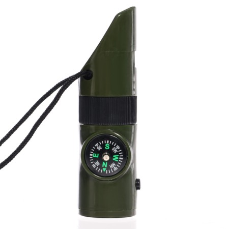 Set of the hero "Intelligence", 6 in 1: whistle, compass, flashlight, thermometer, mirror, lupa-4