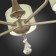 Suspended EVOLUCE lamp. Sle107703-05. Elida. 5x40 W, E14, 69.5x69.5x34 cm, Shampan
