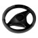 Braid on the steering wheel Nova Bright eco -leather, black, perforation, gray inserts, size m