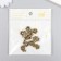 Decor Metal for creativity "House with a bird" under brass (E3917) 1.7x1.5 cm