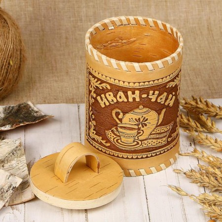 TUES "Ivan-tea", 8.5 × 8.5 × 14 cm, birch bark-1