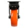 Furniture wheel CAPPIO, D = 100 mm, rotary, with a stop, PVC coating