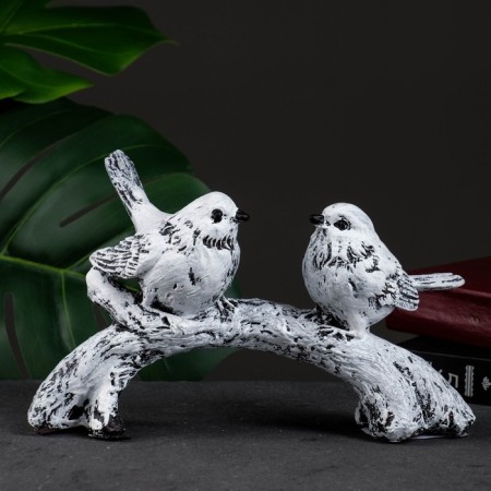 Figure "A twig with two birds" 24x8x17cm-1