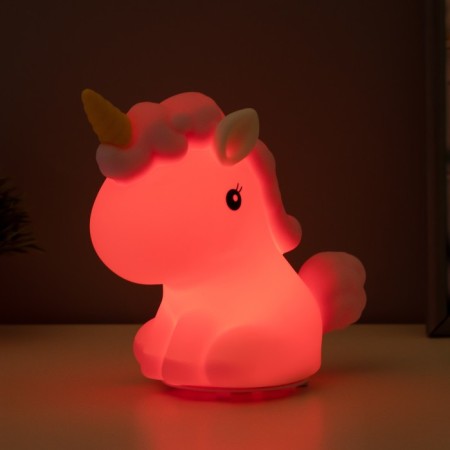 Non-Meshsh "Antistress Unicorn" LED white-violet 18x10x16 cm-2