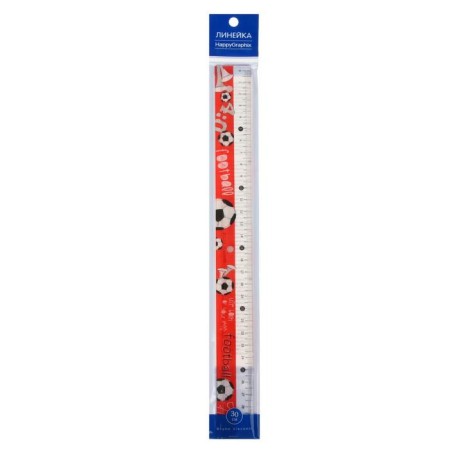 Line 30 cm Happygraphix "Football. Champions. English", with anti -slip inserts