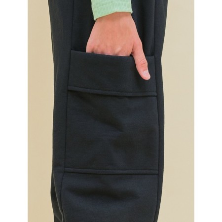 Pants for girls, height 116 cm, black color-5