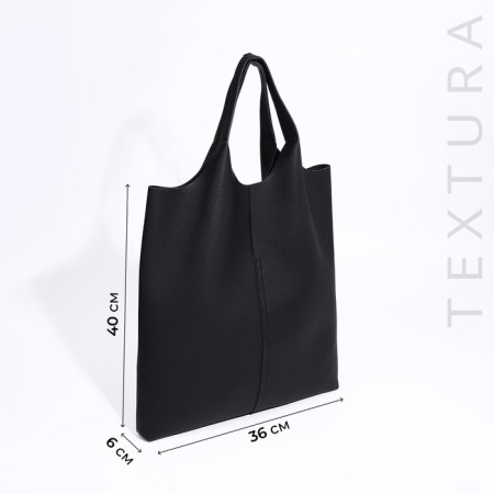 Female bag Textura, chover, large size, black color-1