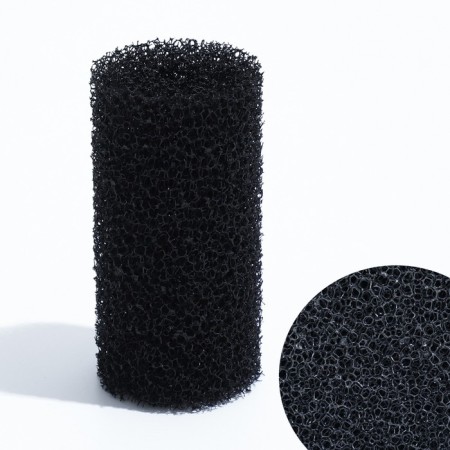 Round sponge No. 1, medium -porous 30 ppi, 5 x 5 x 10 cm, black