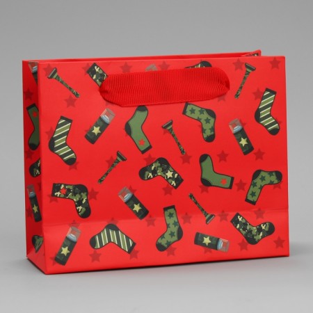 Gift Laminated horizontal package, packaging, “socks for the defender”, S 15 x 12 x 5.5 cm-4