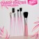 A set of makeup brushes, 5 objects, pink color