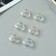 Hair crab "Avanti" (set 6 pcs) The heart is double, 2.5 cm, transparent