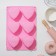 Baking uniform “Heart”, silicone, 26.5 × 18 cm, 6 cells, color mix