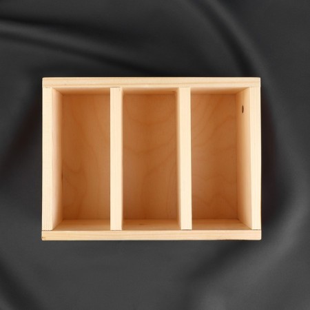 Needlework box, wooden, 3 departments, 20 × 15 × 9 cm-3