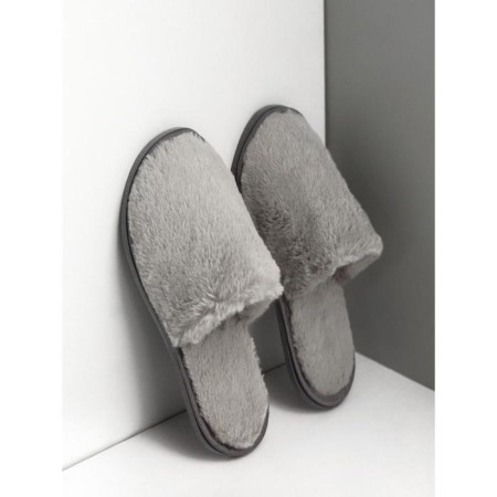 Slippers female closed nose, size 36-38, color gray color-1
