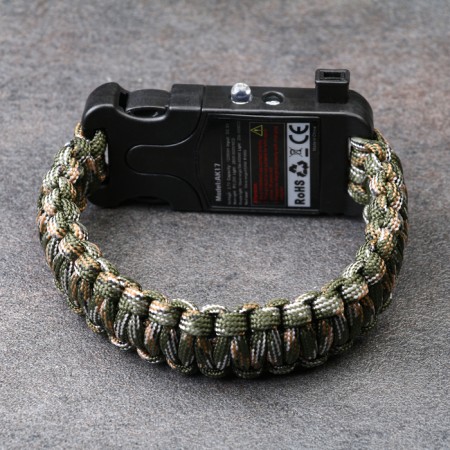 5B1 survival bracelet (paracord - 3 m, compass, whistle, fire, lantern), forest camouflage 1022407-1