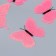 Magnet plastic "Butterfly double wings - shine" Pink set 12 pcs