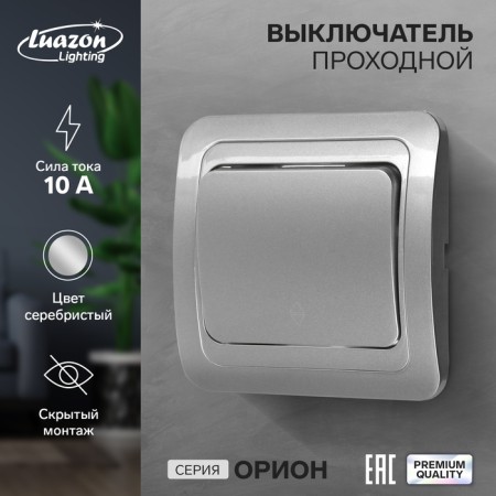 The circuit breaker Luazon Lighting "Orion", 10 A, 1 key, hidden, silver