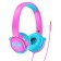 Hoco W31 headphones "Panda", wired, invoices, 85 dB, jack 3.5 mm, 1.2 m, pink-blue