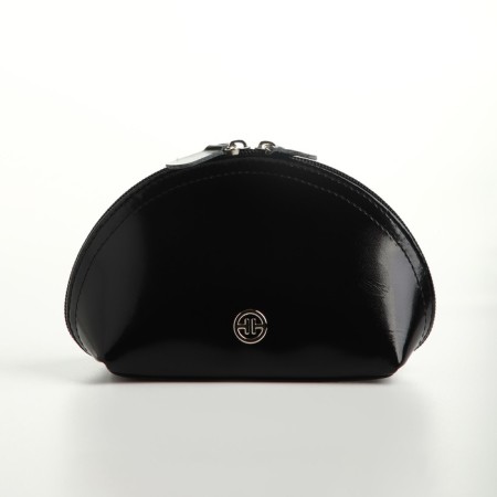 Cosmetic bag with lightning Textura, black color-1