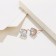 Earrings with rhinestones Xuping Cuts, white color in pink gold