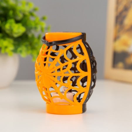 Spout "Web" LED RGB 3XAG10 Orange black 6x6x9 cm Risalux-2