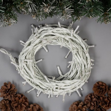 Garland “thread” 10 m, IP44, UMS, white thread, 100 LED, Green glow, 220 V-1