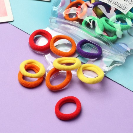 Hair gum "Fitulka" (set 30 pcs) curly unicorrosics, 2 cm, mix-2
