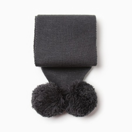Children's scarf, graphite color, size 110x14 cm-2