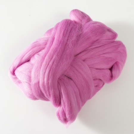 Fasting wool 100% half -toned wool 100g (29 pink lilacs)-1