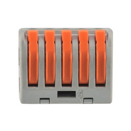 Universal terminal of QMS 222-415, 5-wire gray 0.08-2.5/4 mm² (40 pcs/union) rexant-4