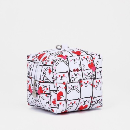 Monetnik-monotnik on the zipper, white/red color