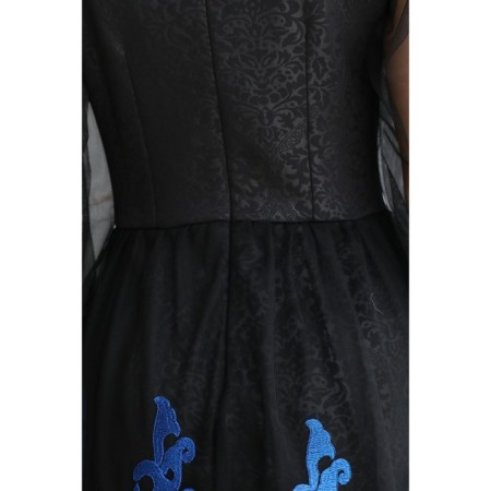 Women's dress, size 46, black color, blue-10