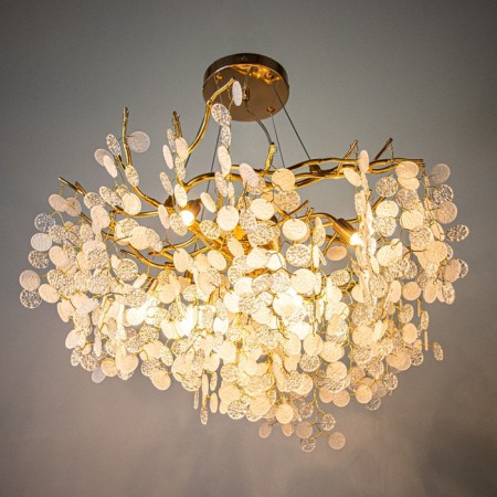 Payetki chandelier 8xg9 gold 60x60x50-90cm Bayerlux-2