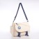 Youth bag with zipper, milk/blue color