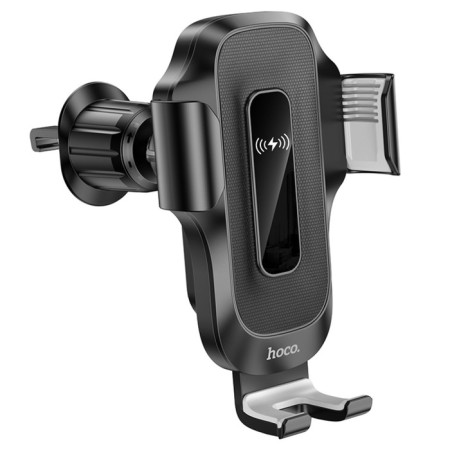 HOCO HW2 car holder, wireless charging, for 4.5-7.0 inches, 15 watts, black-3