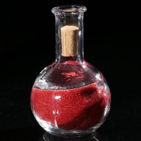 Decorative small vase "Ilis" with red filler