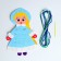 New Year's set for creativity. Embroidery with yarn "New Year! Snow Maiden "on cardboard with a plastic needle