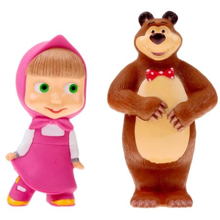 A set of rubber toys "Masha and the Bear"-1