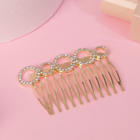 Liberty hair crest "circles shine, 5x7 cm, gold