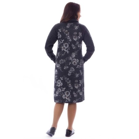 Women's dress, size 44, gray color-5