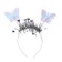 Carnival set "Butterfly", 3 objects: wings, rim, rod, silver color
