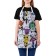 Apron kitchen with a photo print "Collection of animals", adjustable, size OS