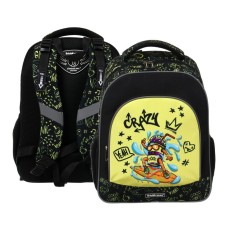 School backpack Erich Krause Ergoline 15l, 39 x 28 x 14 cm, ergonomic back, Funny Guys 56796