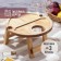 Table - a tray for wine with a menage and folding legs ADELICA, 3 persons, d = 32 × 2.8 cm, birch