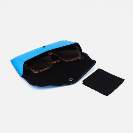 Case for glasses on the button, the color is bright blue-3