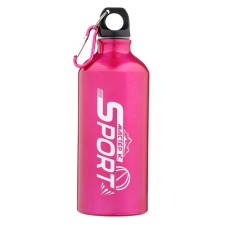 Water bottle, 650 ml, Master K, 21 x 7 cm, aluminum case, pink