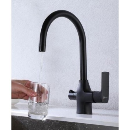 LEMARK URSUS LM7261BL kitchen mixer, single -legged, output for drinking, black-2